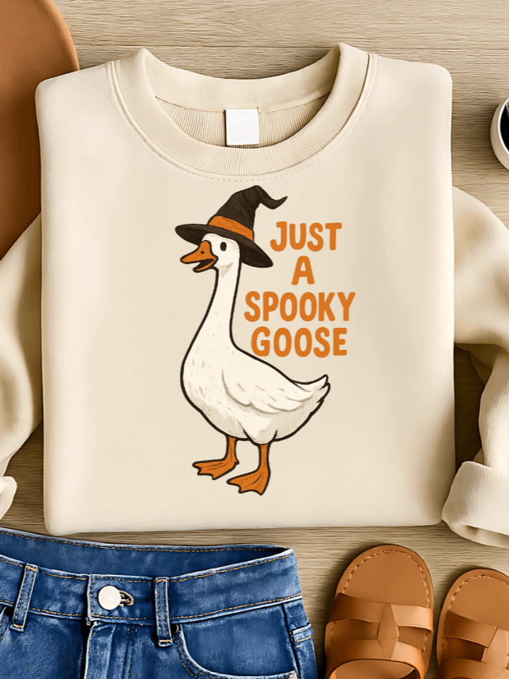 Spooky Goose Sublimation PNG – Funny Halloween Clipart for T-Shirts – Witch Hat Goose Theme – 300 DPI Instant Digital Download product image (1)