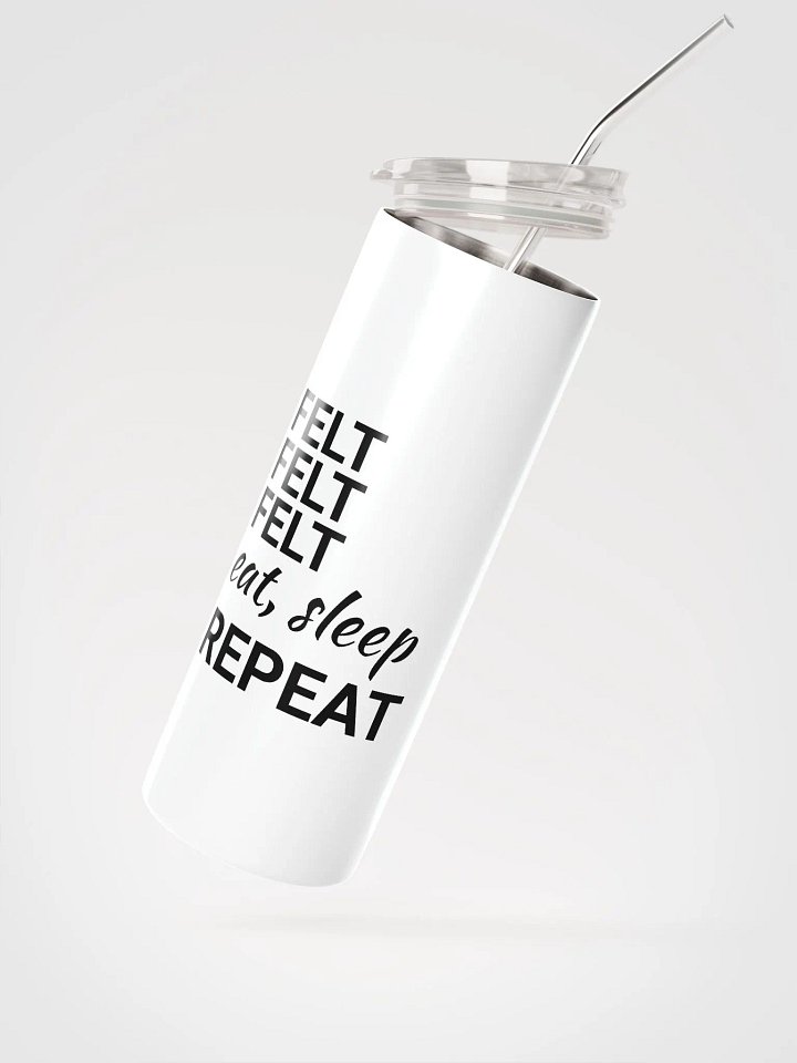 Stainless Steel Skinny Tumbler with Lid and Straw (20oz) product image (2)