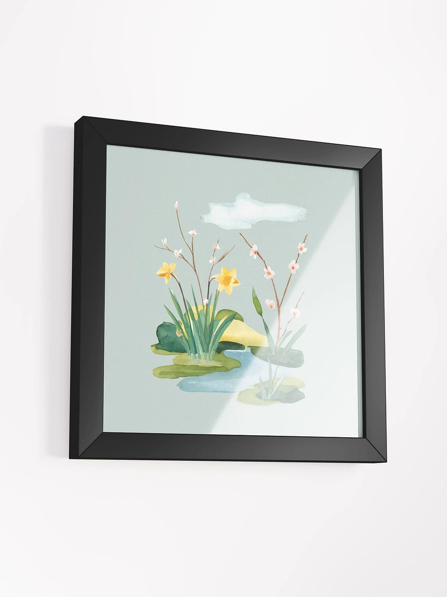 Gentle Floral Waterside Watercolor - Framed Poster product image (3)