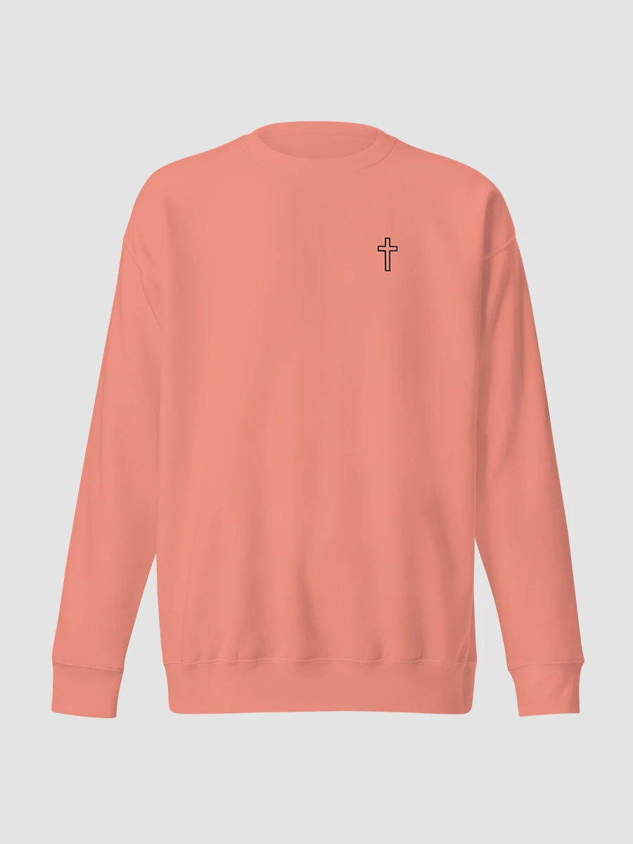 Simple Cross Embroidered Dusty Rose Crewneck product image (3)