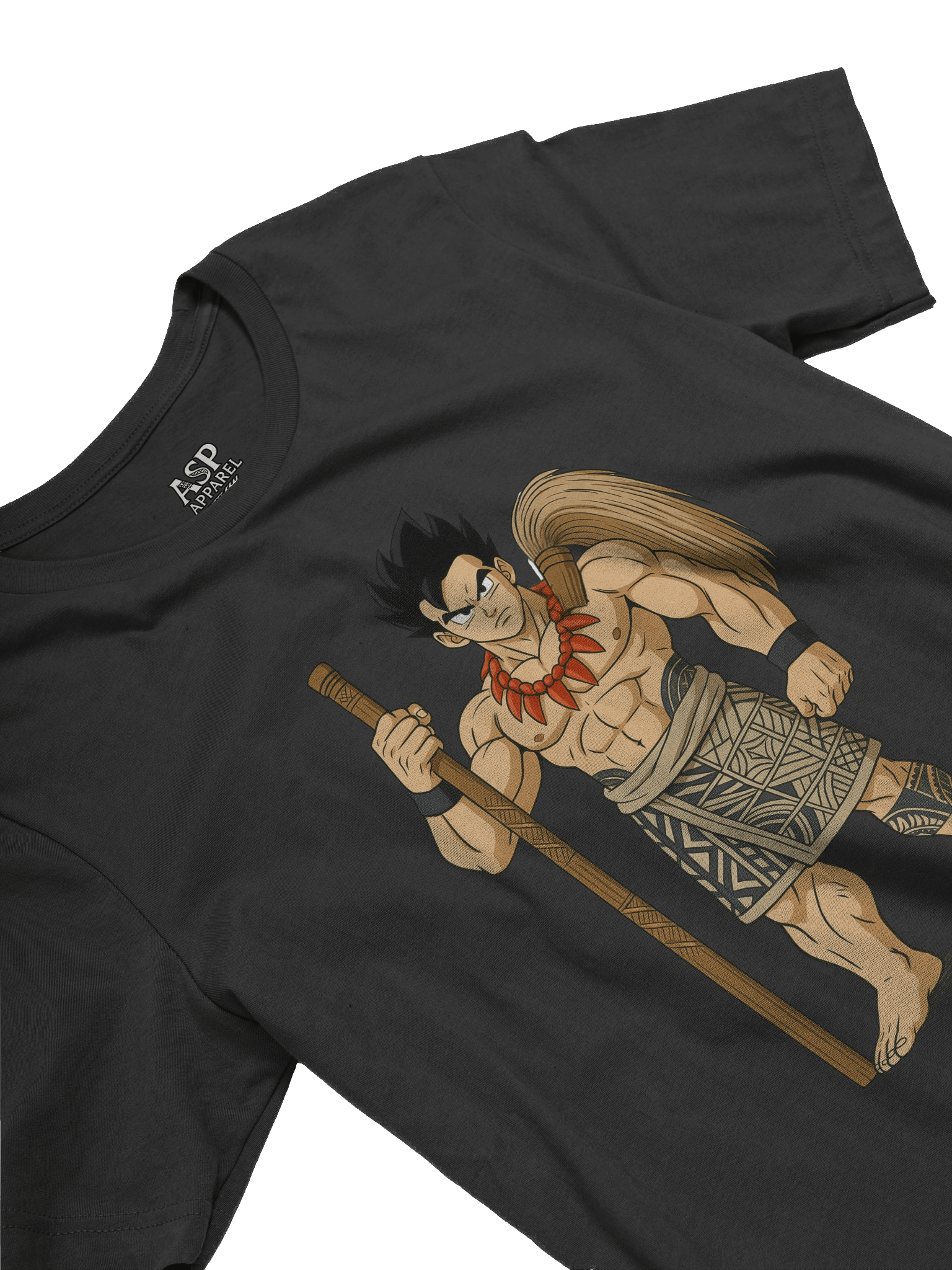 Epic Anime-Inspired Samoan Matai Warrior – Traditional Polynesian Pe‘a Tattoo & Fue Art product image (22)