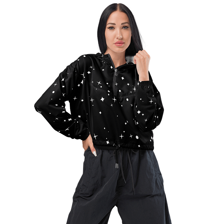 Starry Night Women's Cropped Windbreaker product image (1)