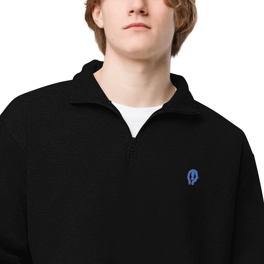 EXCLAIMING MENTALLY (violet design) embroidered quarter zip product image (5)