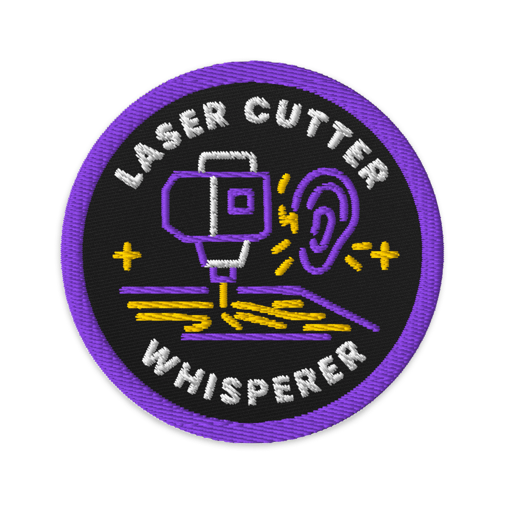 Laser Whisperer Embroidered Patch for Laser Crafters product image (1)