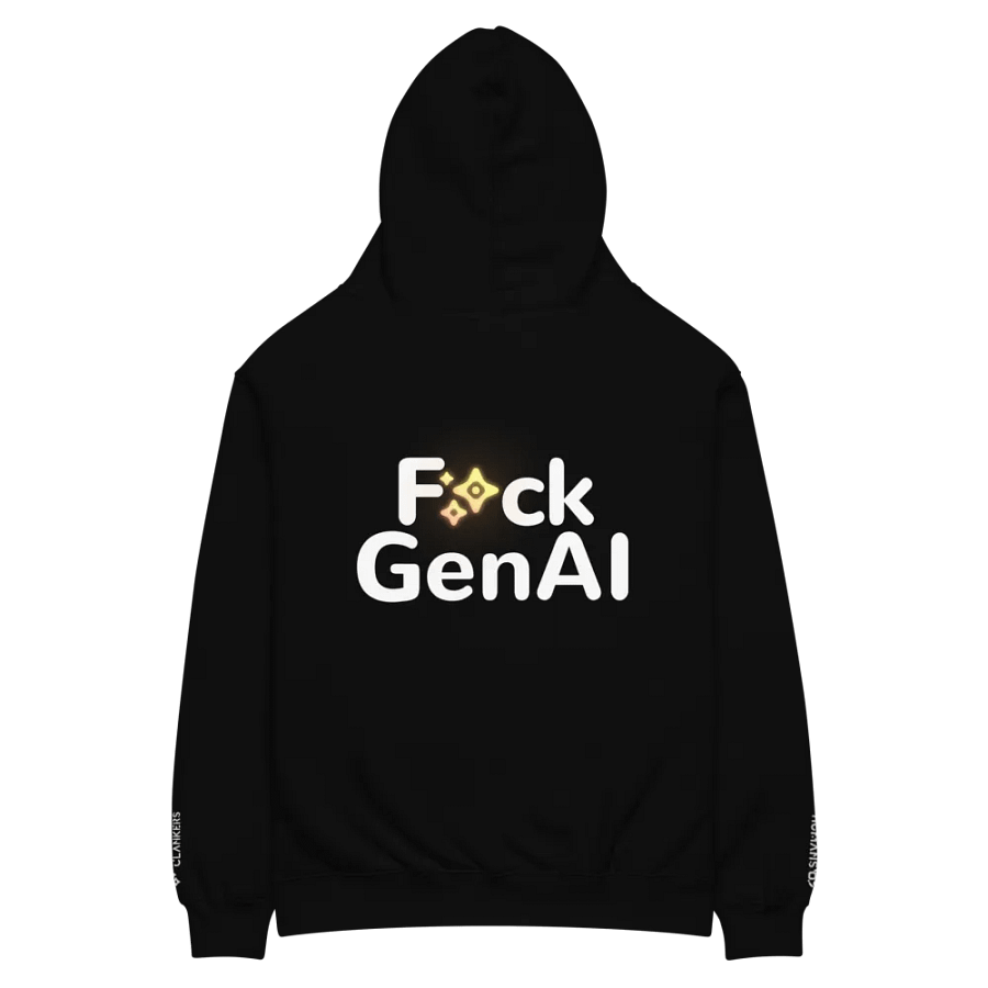 Absolut Idiocy Unisex Premium Oversized Hoodie - F✨ck Generative AI (Logotype) product image (5)