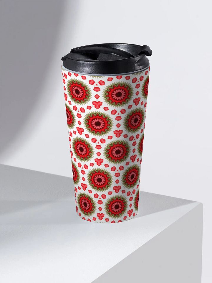 Red Green & White Daisy Travel Mug product image (2)