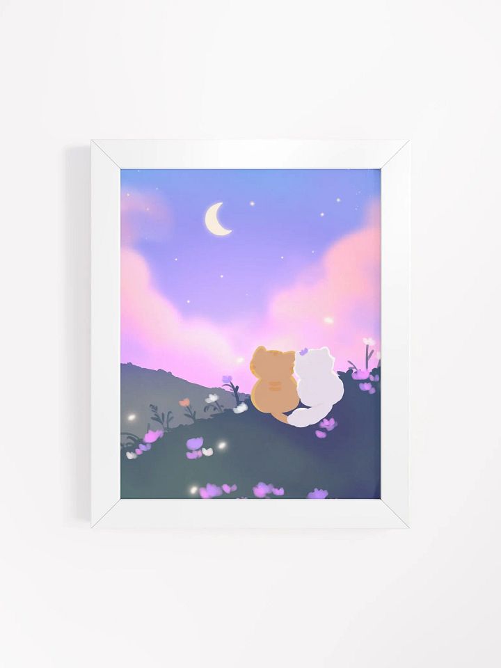 Sweet twilights hours with cat duo, Framed Poster product image (5)