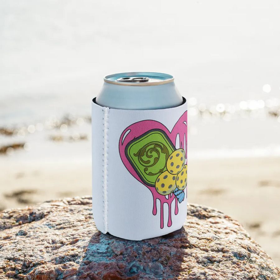 Heart Pickleball Swirling Love Coozie product image (9)