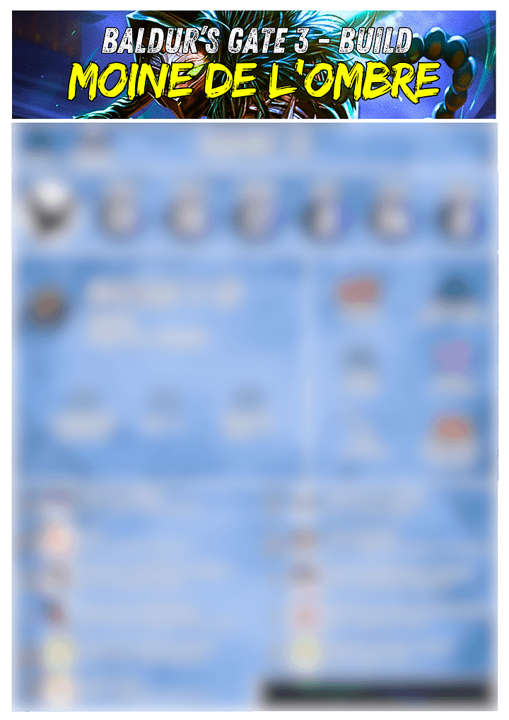 Baldur's Gate 3 : Build Moine de l'Ombre (pdf à imprimer) product image (1)