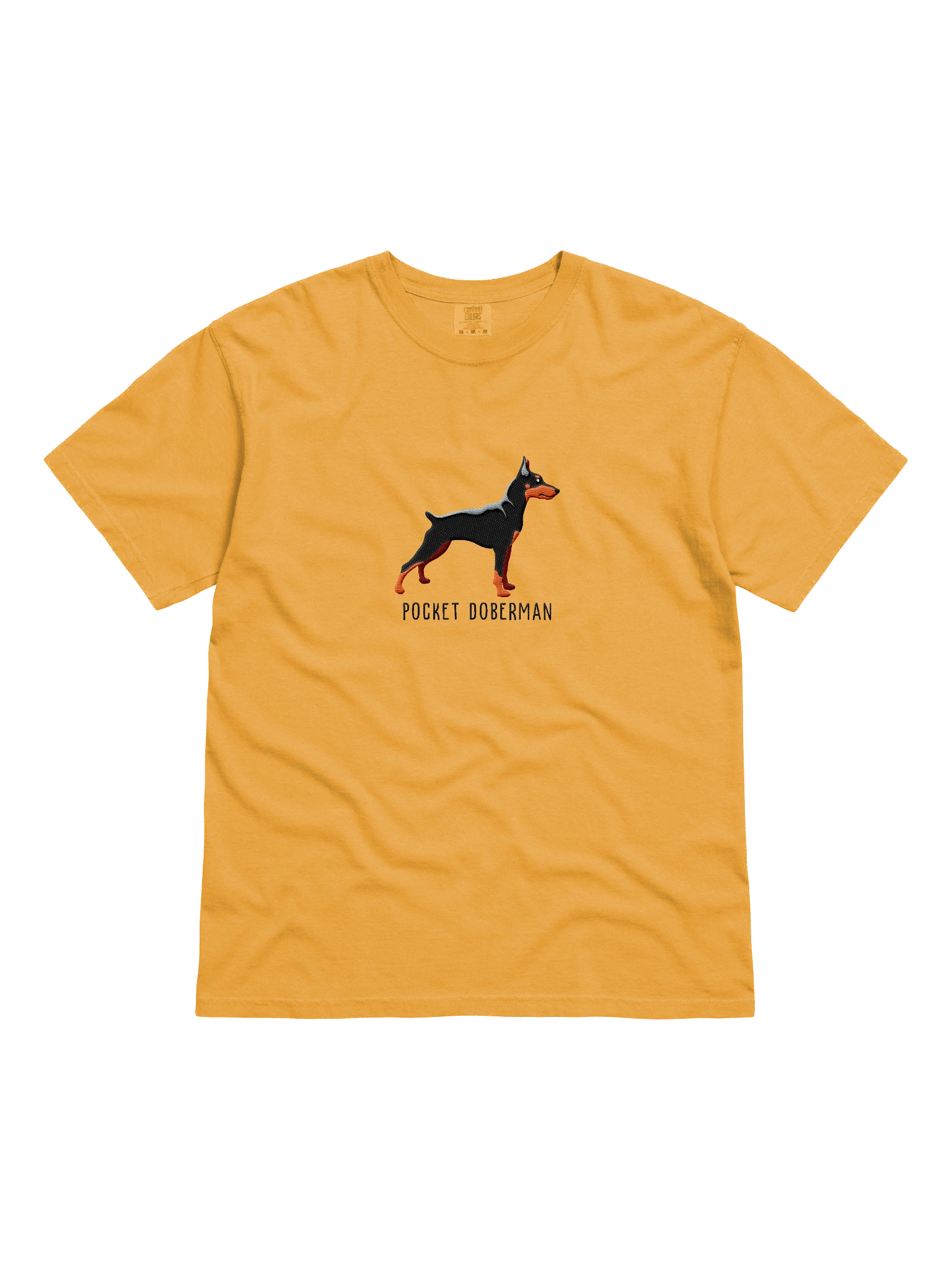 Pocket Doberman T-Shirt(Embroidered) of a Miniature Pinscher(Black & Tan) product image (21)