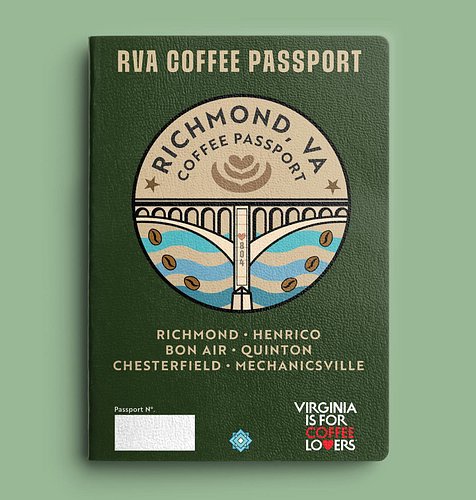 Updated cover design for the RVA Coffee Passport! The passport will have coupons for about 20 indie coffee shops in and aroun...