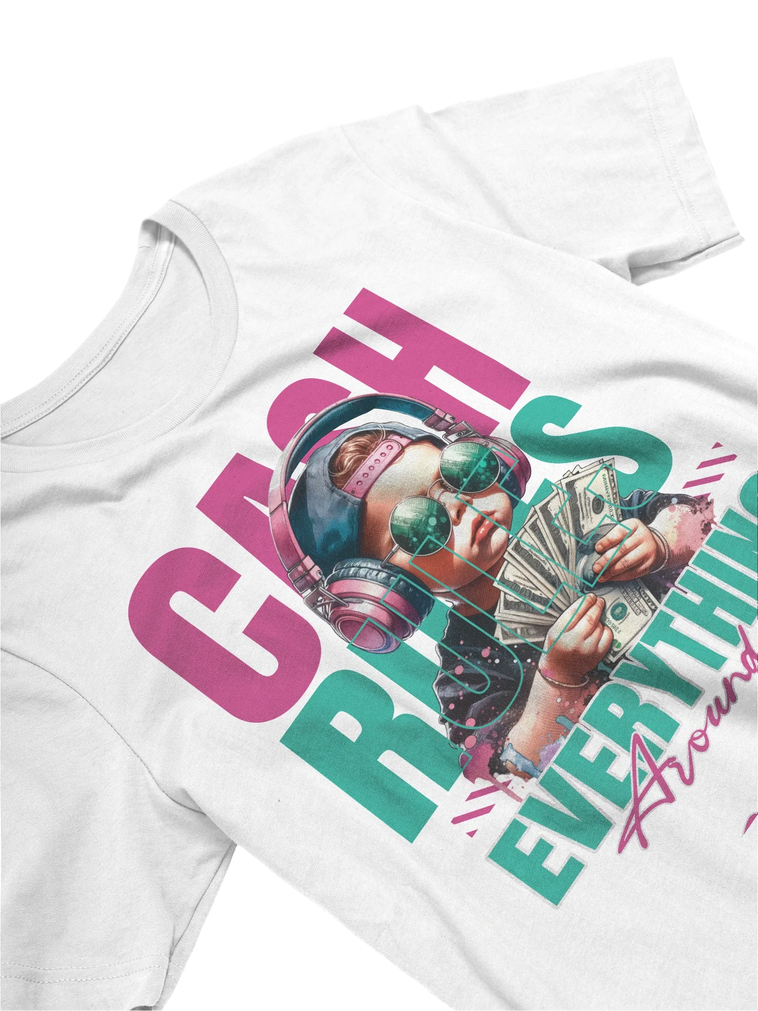 Cash Rules Quotes Graphic T-Shirt Streetwear Essential product image (3)