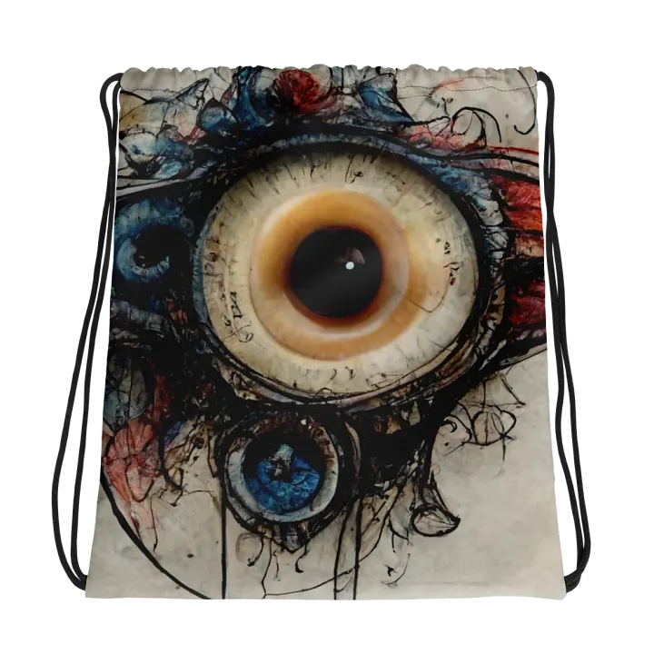 Surreal Eye All-Over Drawstring Bag product image (1)