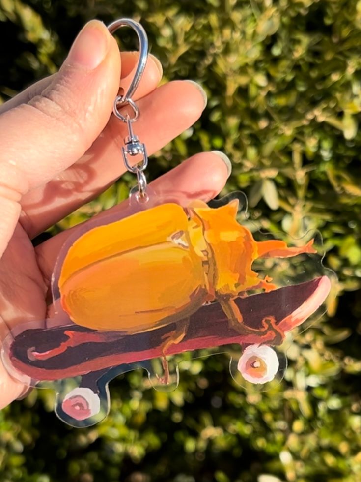Skateboard Beetle Keychain product image (1)