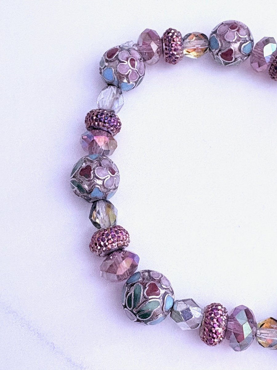 Mosaic 7.5" Metallic Beads | Handmade Bracelet | Coastal Charm Jewelry by Monique Faella Designs™ | MFD-00060 product image (2)