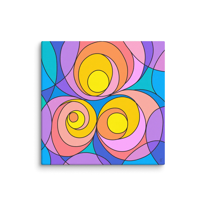 Spiral Serenade Canvas - Abstract Square No. 1 product image (1)