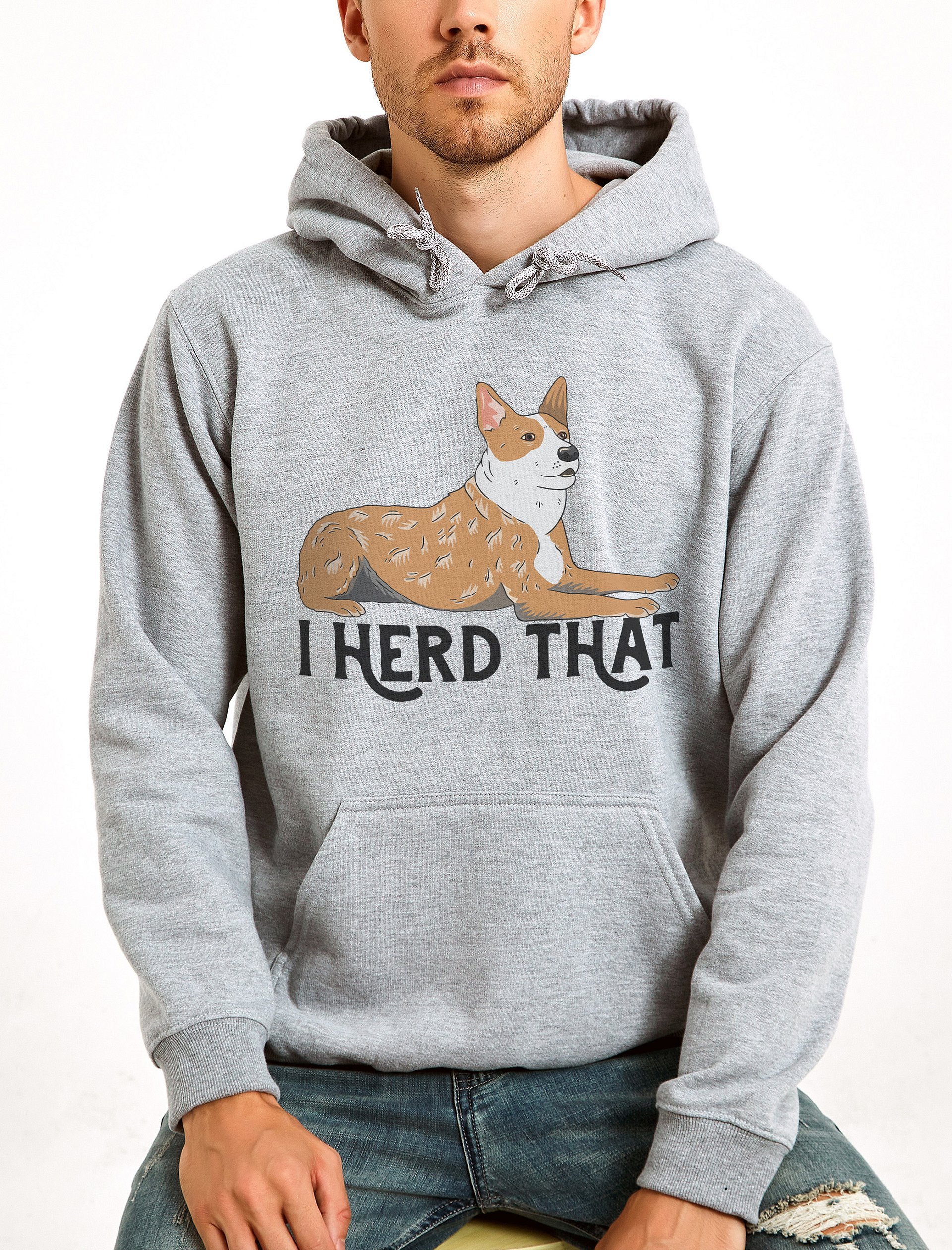 I Herd That Red Heeler 2 Hoodie | Hooded Sweatshirt for Australian Cattle Dog (Red Heeler) Owners product image (22)