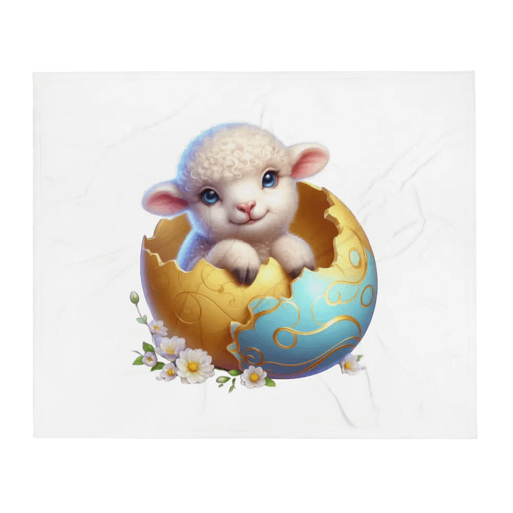 Sheep Easter Egg - Throw Blanket product image (1)