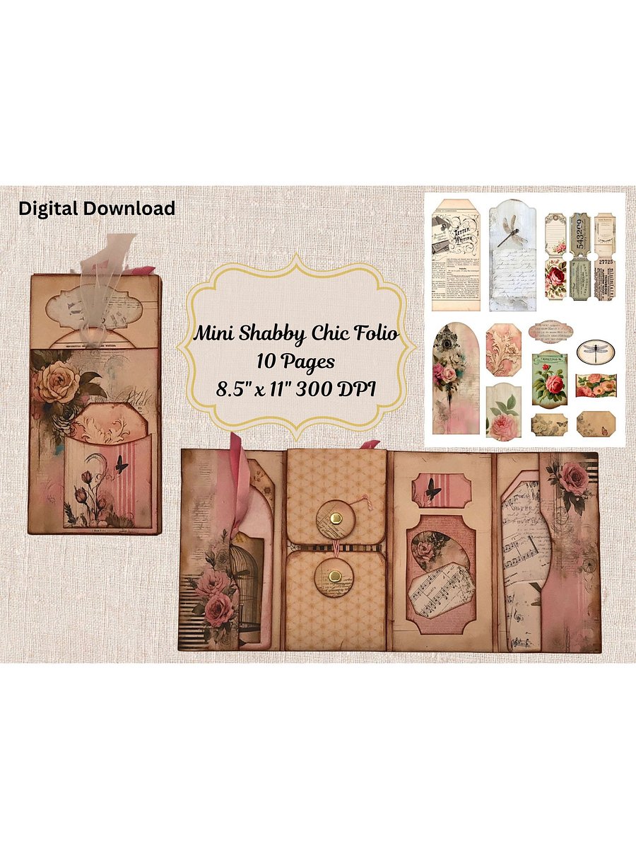 Mini Shabby Chic Vintage Inspired Junk Journal product image (1)