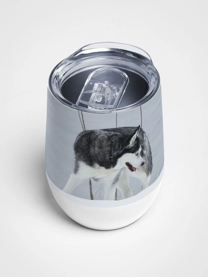Wine Tumbler - Blue Eye Siberian Husky in the Snow product image (1)