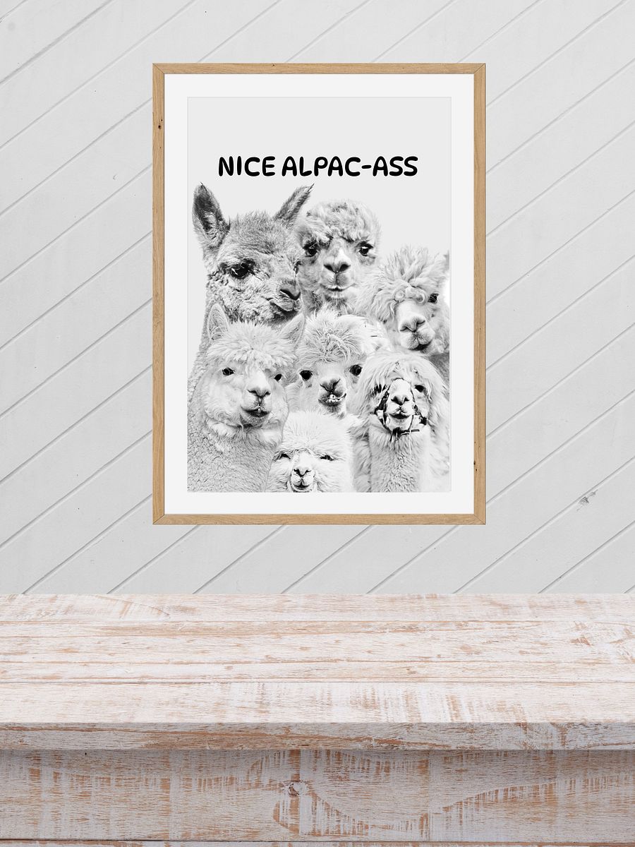 Black and White Alpacas Bathroom Downloadable Wall Art product image (2)