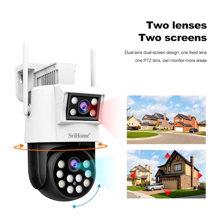 Camera de supraveghere 9MP WIFI Sricam SH048 Plus SriHome, Exterior, UltraHD 4K product image (1)