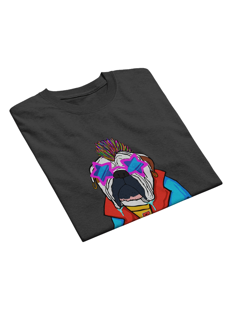 Drooling Rockstar Bulldog Graphic Tee product image (3)
