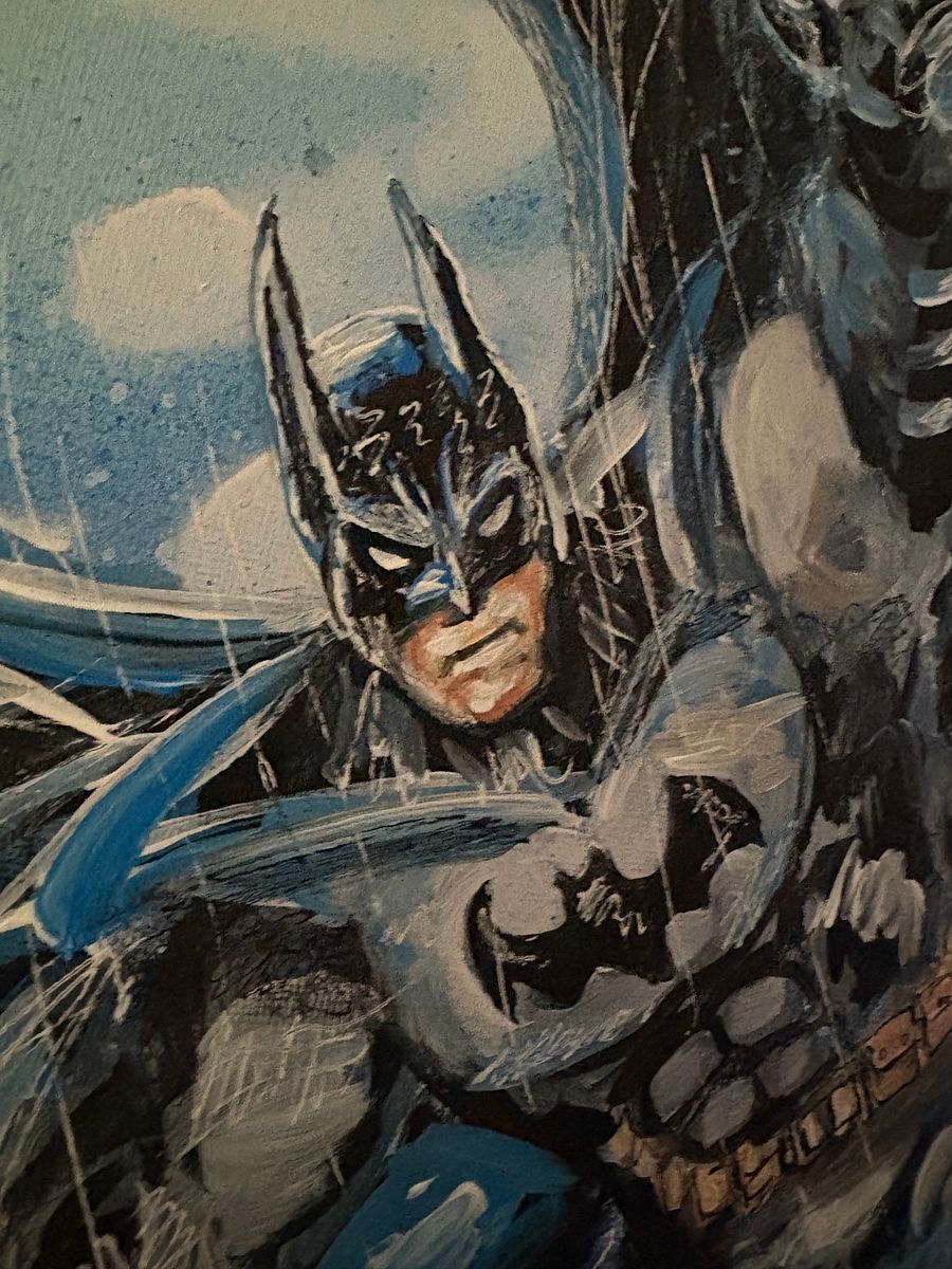 Canvas Prints of Bat Guy Grappling in the Rain product image (5)