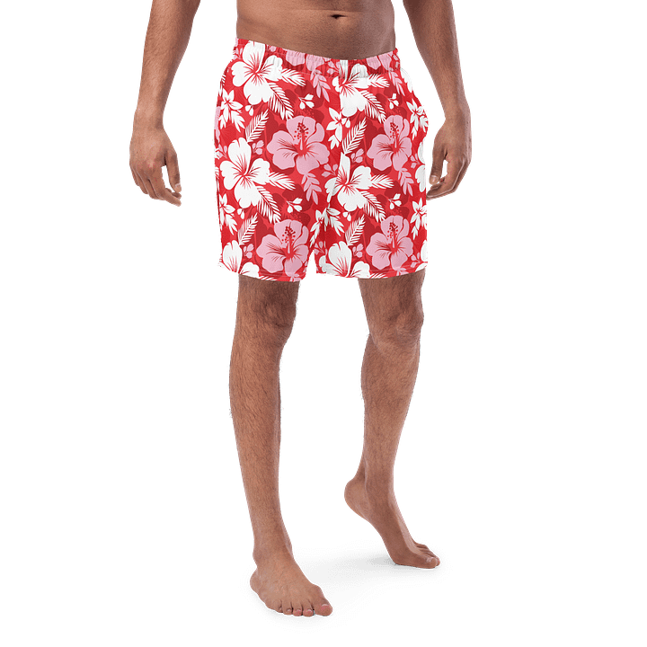 Pink Hibiscus Swim Trunks product image (2)