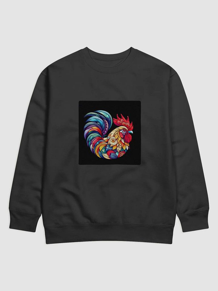 Vibrant Rooster Illustration Premium Sweatshirt product image (7)