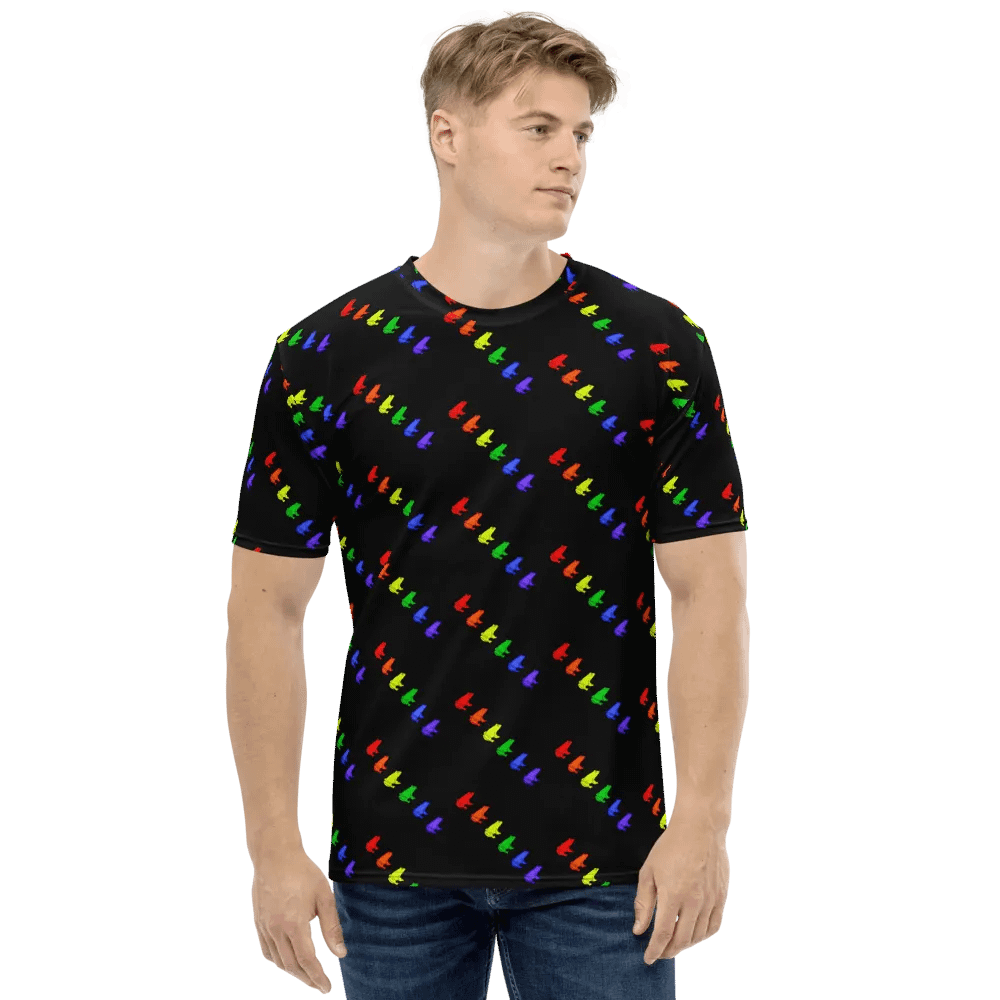 Gay Frogs All Over Print Tee - Black product image (1)