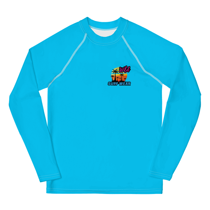 Wild Blue Neon Youth Rash Guard product image (1)