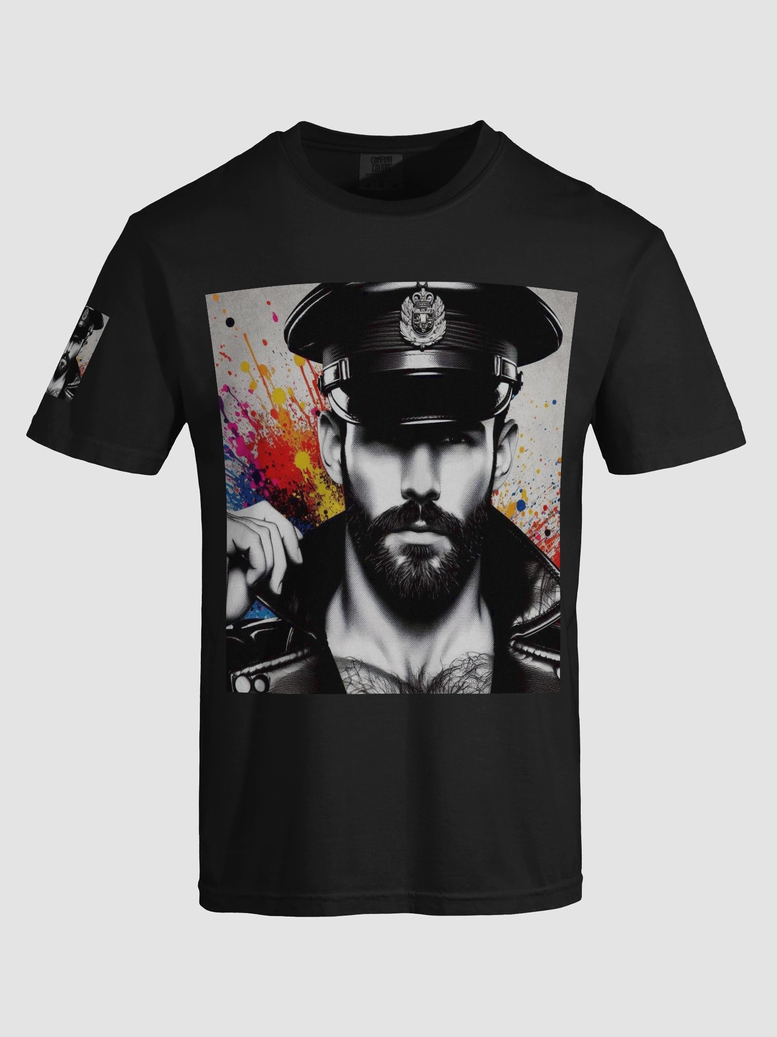 Limited Time Offer Lucky DIP bonus! Gay Pride Pop Color Leather Biker Daddy Los Angeles Pride Graphic Design T Shirt product image (7)