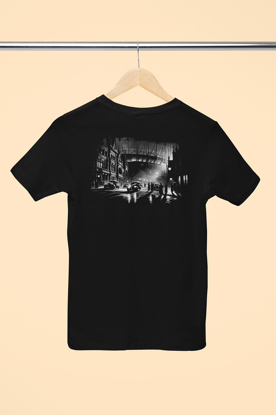 Vintage Noir Melbourne Stadium Scene (Mens Tee) product image (4)