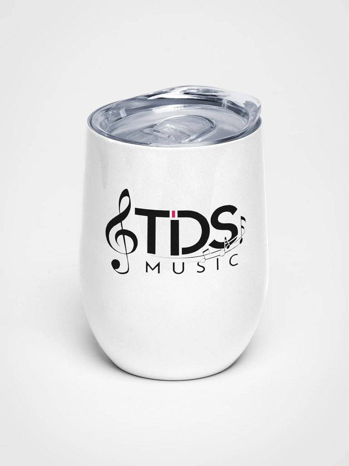 TDS Music 12oz White Insulated Stainless Steel Wine Tumbler - Music Design product image (1)