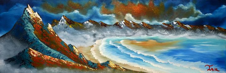 The Forgotten Cove - (Original) 12x36 Canvas product image (1)