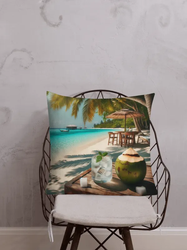 Tropical Paradise Premium Pillow | AI Design product image (1)