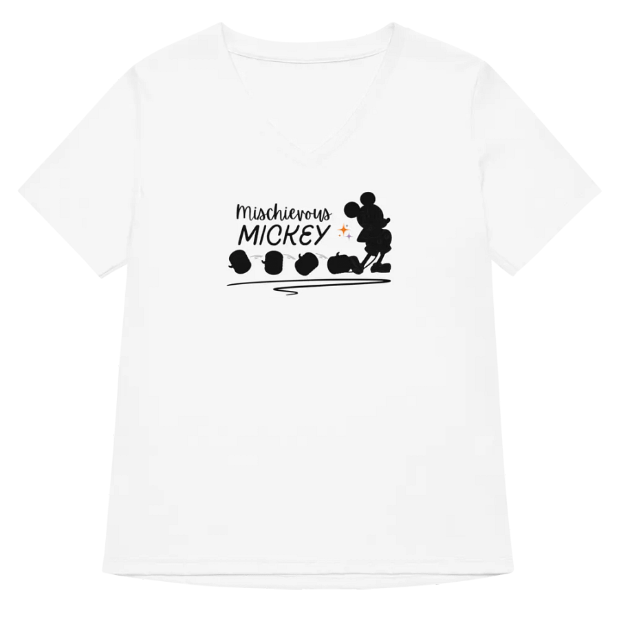 Mischievous Mickey Fall Women's V Neck Tee product image (5)