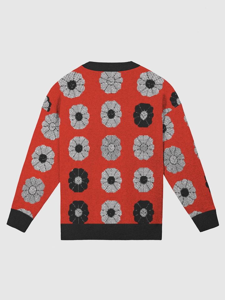 Floral Knit Cardigan – Cozy Unisex Flower Sweater for All Seasons product image (2)