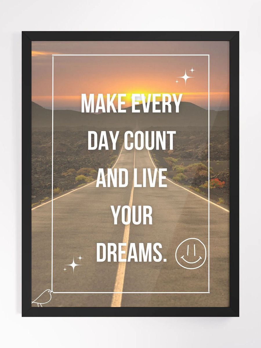 Every Day Counts Framed Poster product image (1)
