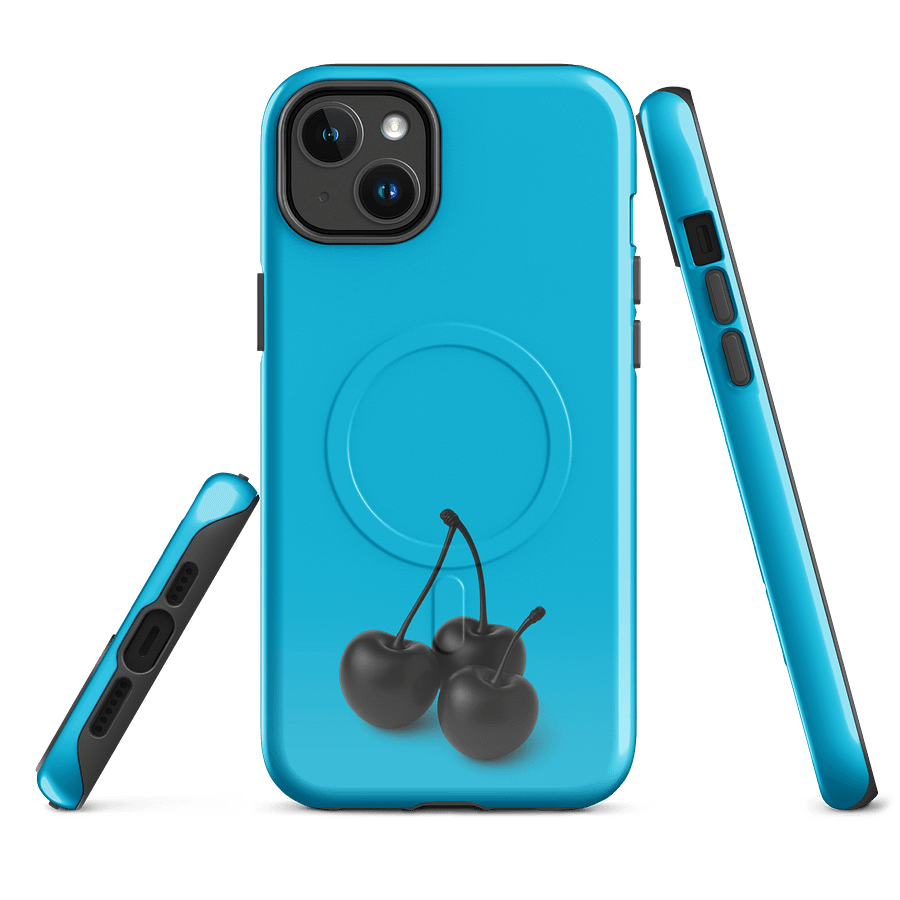 Cyan Black Cherry Cherry Cherries MagSafe® Tough iPhone® Case product image (1)