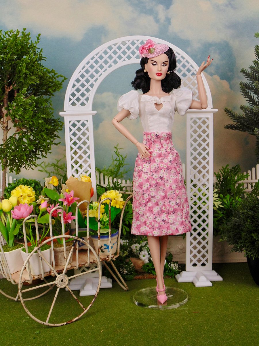 Emma floral OOAK fashion for 12” fashion dolls product image (1)