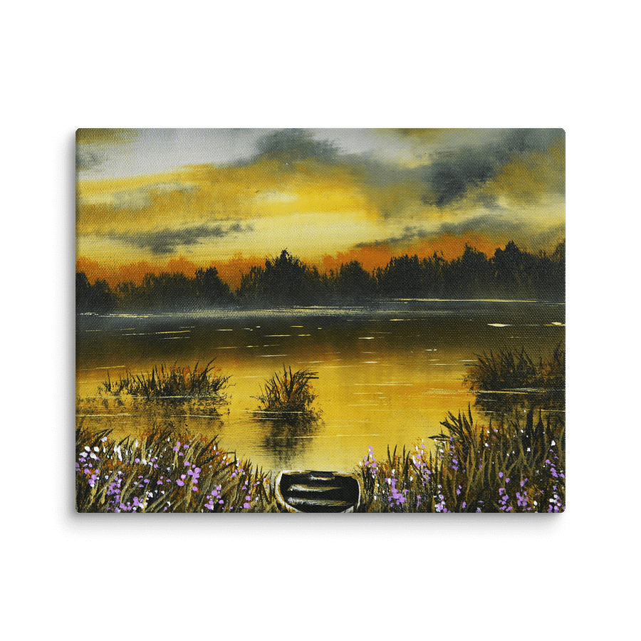Lonely Boat at Sunrise product image (1)
