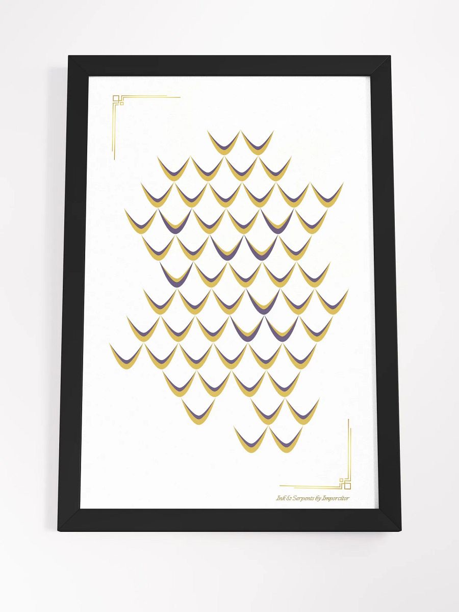 Sunburst Yellow Snake Scales Framed Art Print product image (12)