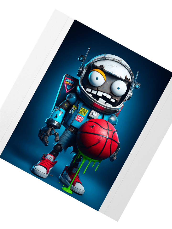 Slime Dunk Robot Kiss Cut Stickers product image (6)