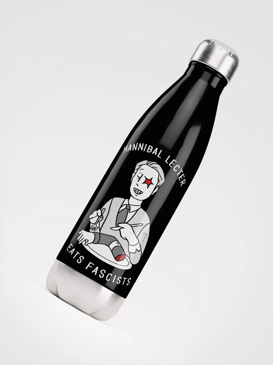 Hannibal Lecter Eats Fascists ☆ Stainless Steel Water Bottle product image (4)