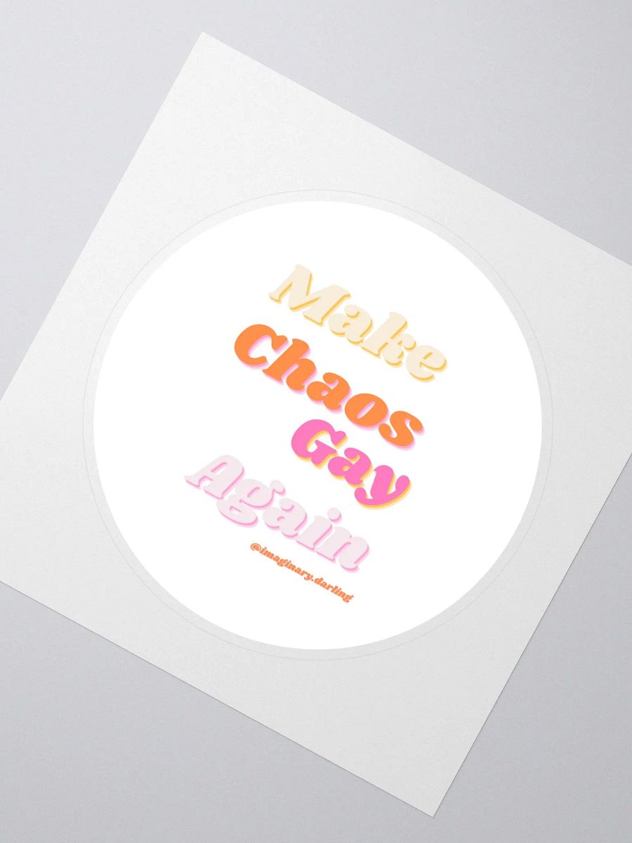 chaotic gay campaign stickers product image (2)