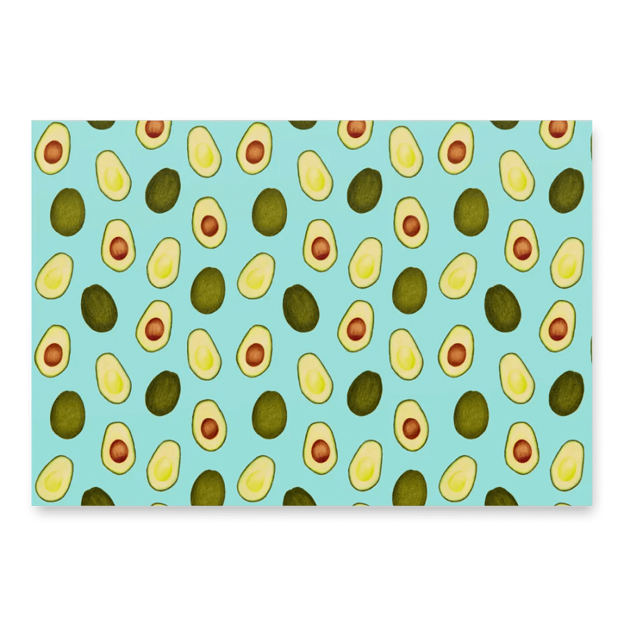 Avocado On Light Blue - Wrapping Paper product image (1)