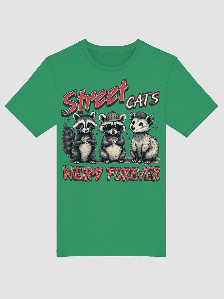 Street Cats Weird Forever Raccoon Quirky Crewneck Tee product image (1)