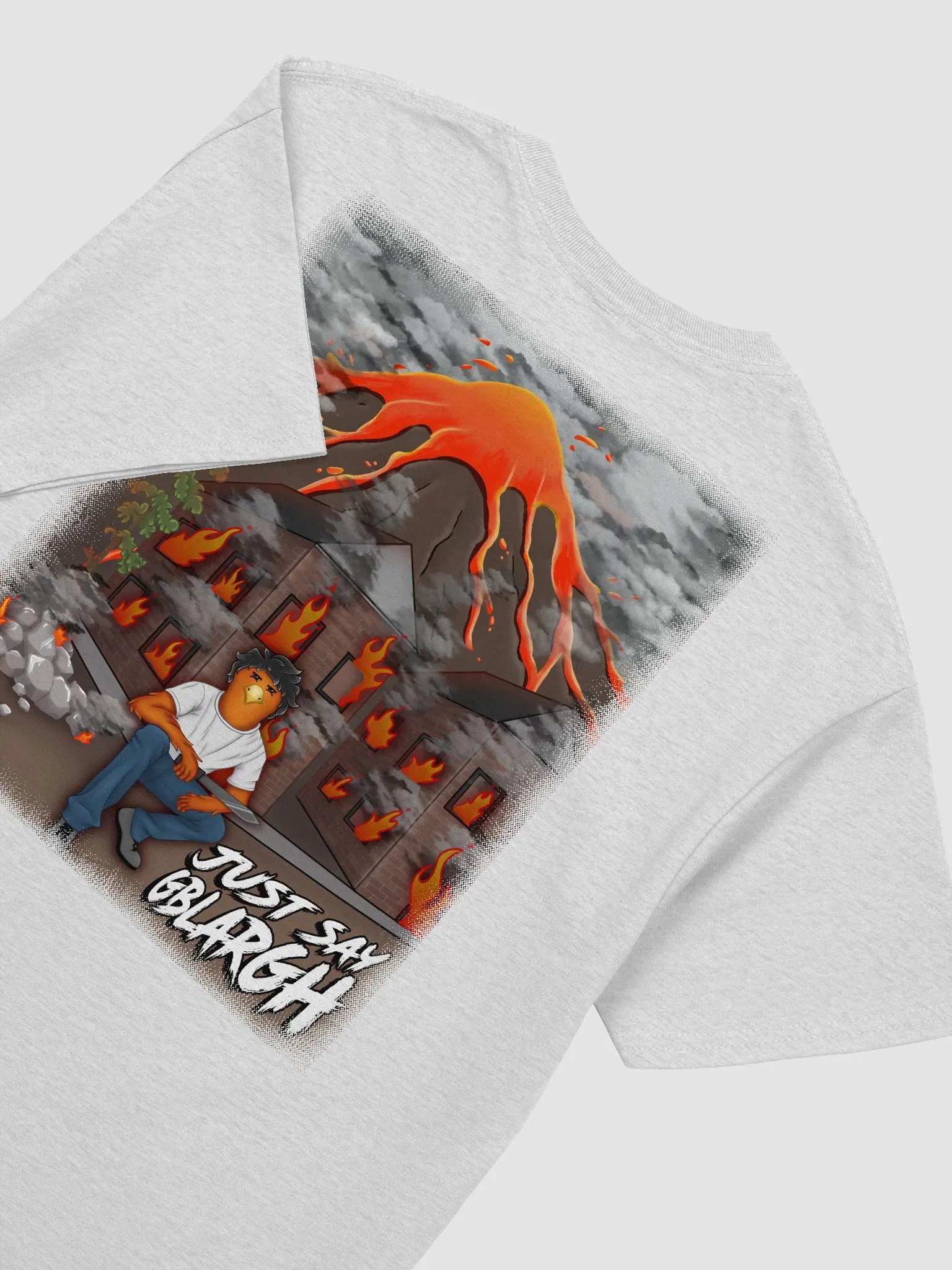 Just Say Gblargh! Distressed Art TShirt product image (4)
